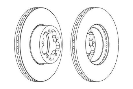 Гальмівний диск пердній FORD TRANSIT Jurid 562541JC