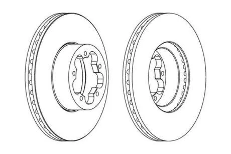 Гальмівний диск пердній FORD TRANSIT Jurid 562541JC