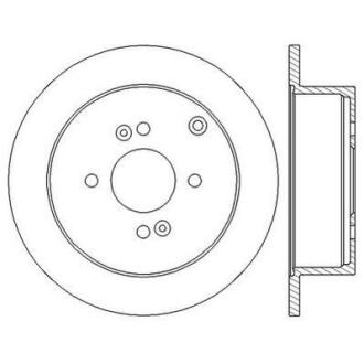 Гальмівний диск задній Hyundai Accent III, Getz, i20 / KIA Rio II Jurid 562551JC