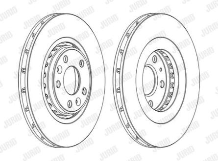 Гальмівний диск передній Renault Clio, Espace, Grand Scenic, Laguna, Megane, Scenic, Talisman Jurid 562596JC-1