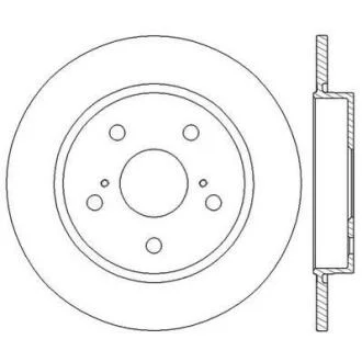 Диск тормозной задний (270x8 мм) Toyota Auris (E15/E18) Corolla (E18) 06-18 Jurid 562599JC