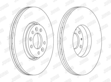 Гальмівний диск передній Citroen C5, Jumpy / Fiat Scudo / Peugeot Expert Jurid 562622JC-1