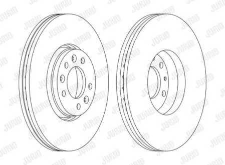 Гальмівний диск передній Citroen C5, Jumpy / Fiat Scudo / Peugeot Expert Jurid 562622JC-1