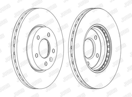Гальмівний диск передній Chevrolet Cruze, Orlando, Volt / Opel Ampera, Astra J, Zafira Jurid 562631JC-1