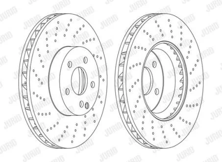 Гальмівний диск передній AMG Mercedes C-Class (C204, S204, W204), E-Class (C207, A207, S212, W212) Jurid 562634JC-1
