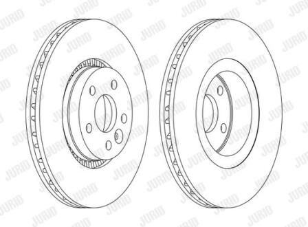 Гальмівний диск передній Ford Galaxy, S-Max / Land Rover Freelander / Volvo S60, S80, XC70 Jurid 562643JC-1
