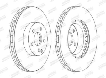 Гальмівний диск передній Mercedes C-Class (W204, S204) E-Class (W212, S212, C207, A207), SLK (R172) Jurid 562647JC-1