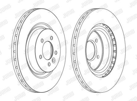Гальмівний диск передній Land Rover Discovery, Range Rover Sport Jurid 562654JC-1