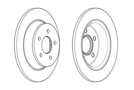 Гальмівний диск задній Ford C-Max, Grand C-Max, Kuga, Tourneo Connect, Transit Connect Jurid 562655JC
