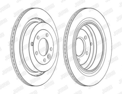 Гальмівний диск задній Land Rover Discovery III, IV, Range Rover Sport Jurid 562657JC-1