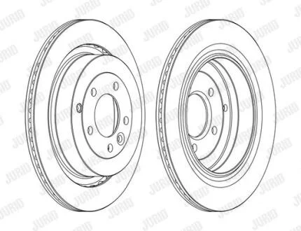 Гальмівний диск задній Land Rover Discovery III, IV, Range Rover Sport Jurid 562657JC-1