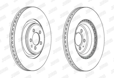 Гальмівний диск передній Audi A4, A5, A6, A7, Q5 Jurid 562661JC-1