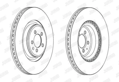 Гальмівний диск передній Audi A4, A5, A6, A7, Q5 Jurid 562661JC-1