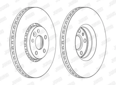 Гальмівний диск передній Volvo XC60 (2008->) Jurid 562672JC-1