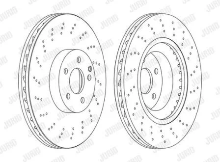 Гальмівний диск передній Mercedes E-Class (W211, S211), S-Class (S221, C216), SL (R230) Jurid 562678JC-1