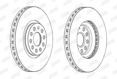 Гальмівний диск передній VW Sharan,Tiguan / Seat Alhambra,Taracco / Skoda Kodiaq Jurid 562688JC-1