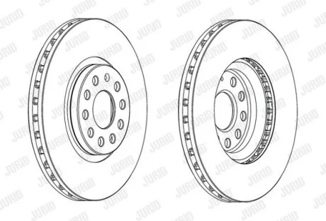 Гальмівний диск передній VW Sharan,Tiguan / Seat Alhambra,Taracco / Skoda Kodiaq Jurid 562688JC-1