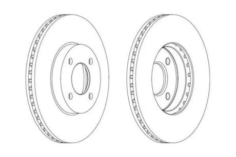 Гальмівний диск передній Nissan Micra IV, Note (2010->) Jurid 562693JC