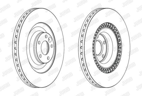 Гальмівний диск передній Audi A8 Jurid 562696JC-1