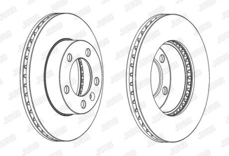 Гальмівний диск передній Renault Master Opel Movano Nissan NV400 Jurid 562713JC-1