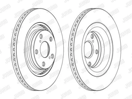 TOYOTA Диск гальмівний передн.Avensis 2.0D-4D/2.2D-4D 08- Jurid 562726JC-1