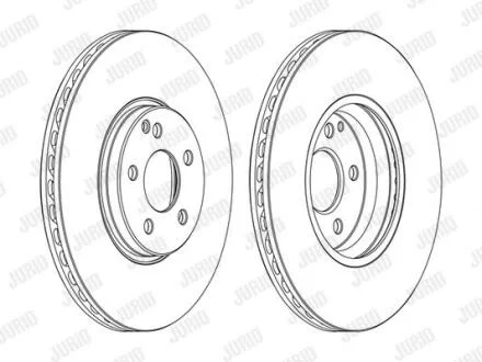 Гальмівний диск передній Mercedes E-Class (W211, S211) (2003->) Jurid 562728JC-1