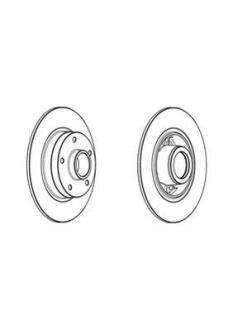 Гальмівний диск задній Renault Clio IV, Fluence, Megane CC, Megane III, Scenic III Jurid 562731J-1