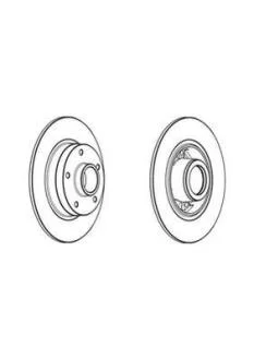 Гальмівний диск задній Renault Clio IV, Fluence, Megane CC, Megane III, Scenic III Jurid 562731J-1