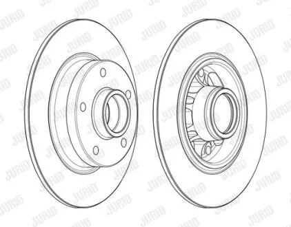 Гальмівний диск задній Renault Fluence, Megane III (2008->) Jurid 562732J-1