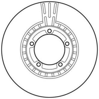 Гальмівний диск передній Hyundai H-1, H100, H200, Highway Jurid 562768JC