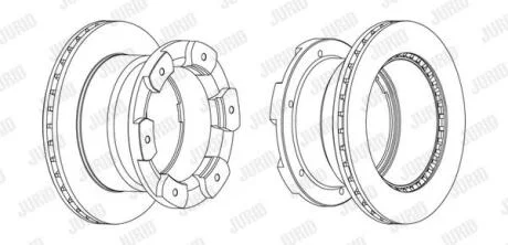 Гальмівний диск Jurid 562805JC-1