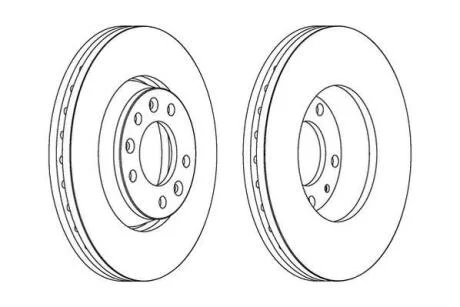Гальмівний диск передній Citroen Jumpy / Fiat Scudo / Peugeot Expert Jurid 562839JC