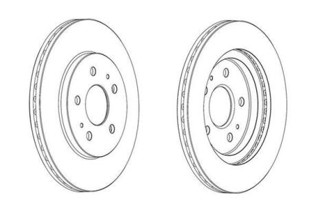 Гальмівний диск передній DAIHATSU Terios / TOYOTA Rush Jurid 562853JC