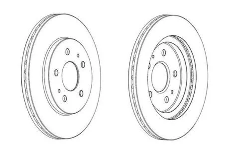 Гальмівний диск передній DAIHATSU Terios / TOYOTA Rush Jurid 562853JC