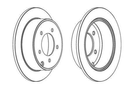 Гальмівний диск задній Chrysler 200, Sebring / Dodge Caliber, Avenger / Jeep Patriot, Compass Jurid 562857JC
