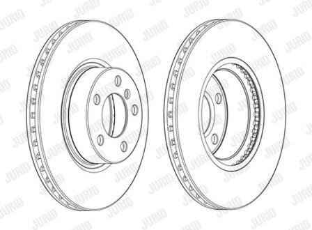 Гальмівний диск передній BMW X3, X4 Jurid 562891JC-1