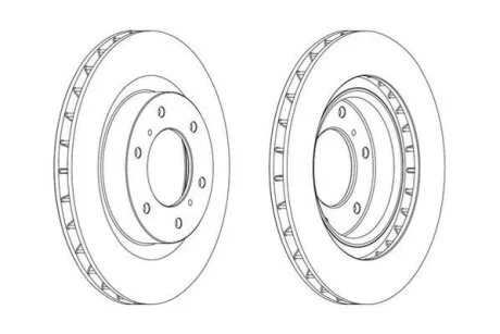 Тормозной диск передний вентилируемый Mitsubishi Pajero 3.8, 3.2DI-D 07- Jurid 562913JC