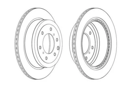 Гальмівний диск задній Mitsubishi Pajero IV (2006->) Jurid 562914JC