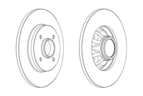 Citroen диск гальмівний задн. Berlingo 08- Jurid 562937JC-1