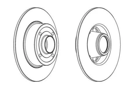 Гальмівний диск задній Renault Clio, Megane, Modus, Twingo Jurid 562939JC-1