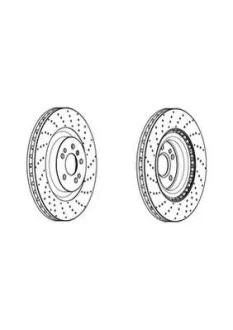 Гальмівний диск передній Mercedes GLE (C292), M-Class (W166) (2011->) Jurid 562954JC-1