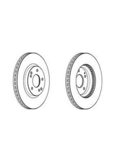 Гальмівний диск передній SSANGYONG ACTYON, KORANDO Jurid 562984JC