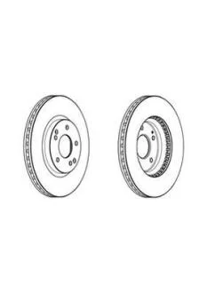 Гальмівний диск передній SSANGYONG ACTYON, KORANDO Jurid 562984JC