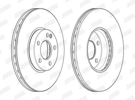 Гальмівний диск передній Mercedes A-Class (W176), B-Class (W246, W242), CLA (C117) Jurid 562989JC-1