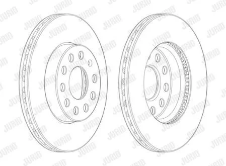 Гальмівний диск передній Audi A3 / Seat Leon / Skoda Octavia III / VW Golf VII Jurid 562990JC-1