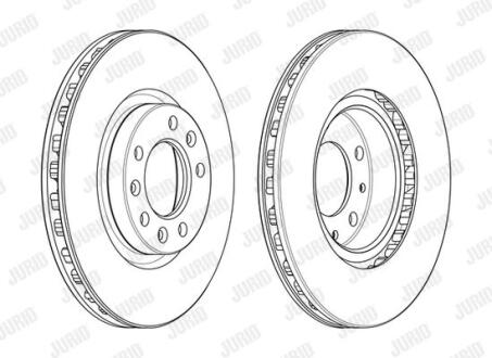 Гальмівний диск передній Citroen Berlingo, C4 / Opel Combo / Peugeot Partner, Rifter Jurid 562991JC-1