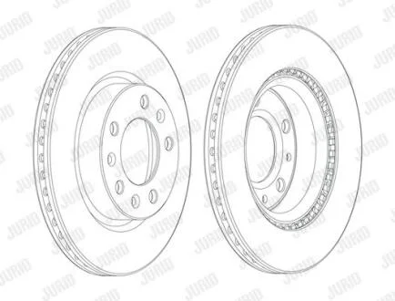 Гальмівний диск переній Peugeot 308 II (2013-2021) Jurid 562993JC