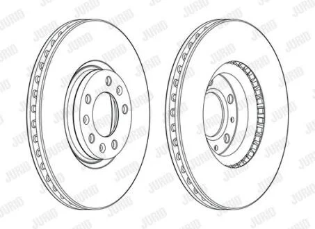 Гальмівний диск передній Peugeot 3008, 308, 508, Rifter / Citroen Berlingo, C4 / Opel Combo / DS Jurid 562994JC