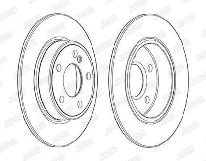 Гальмівний диск задній Mercedes A-Class (W176), B-Class (W246, W242), CLA (C117) Jurid 562995JC