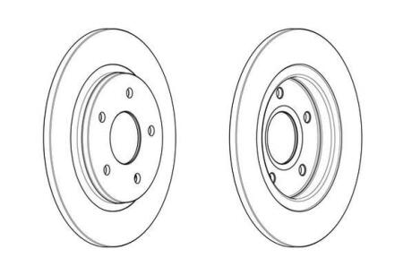 Гальмівний диск задній VW Routan / FIAT Freemont / DODGE Journey / CHRYSLER Grand Voyager Jurid 563011JC